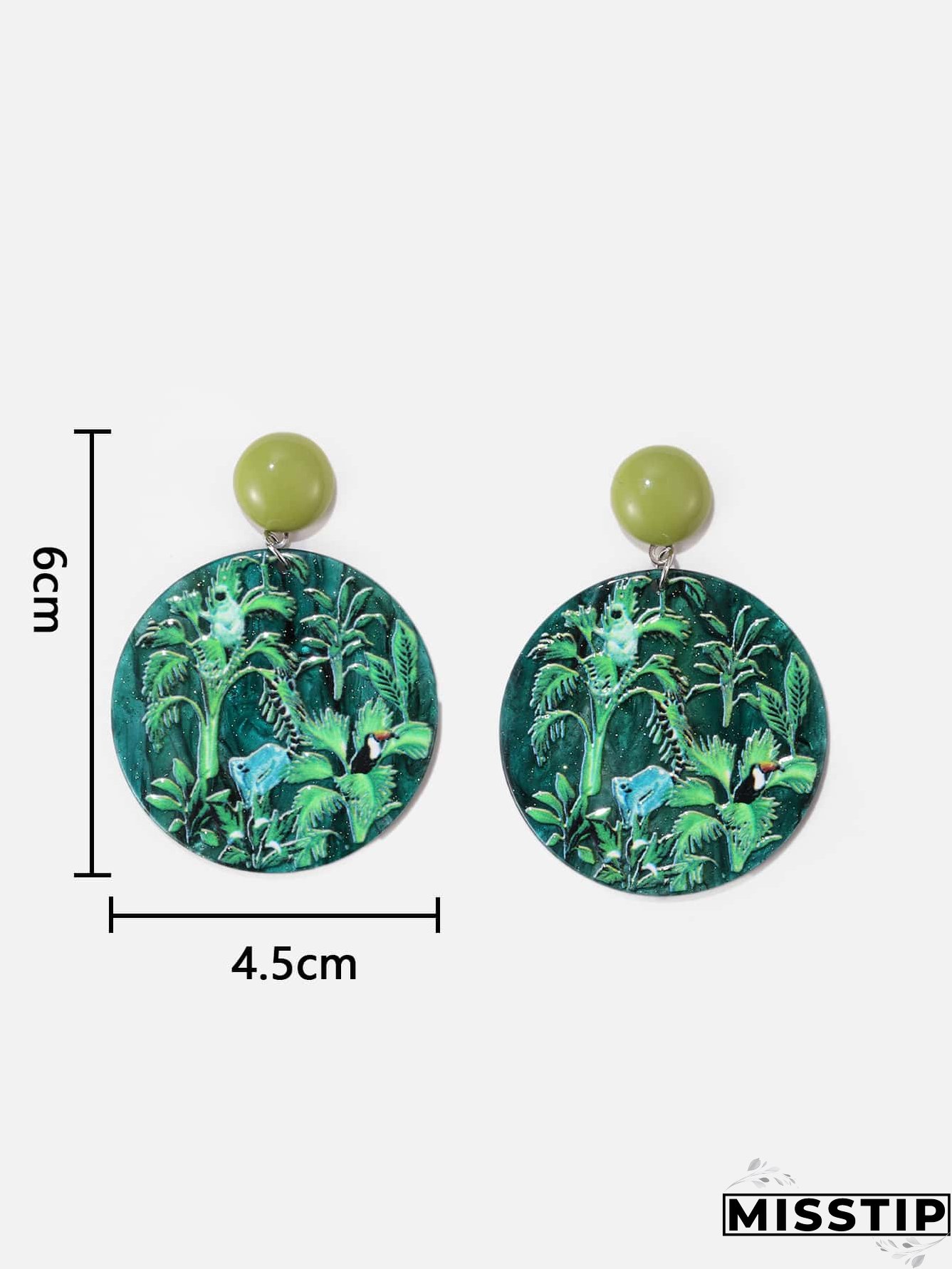 Acrylic Round Earrings