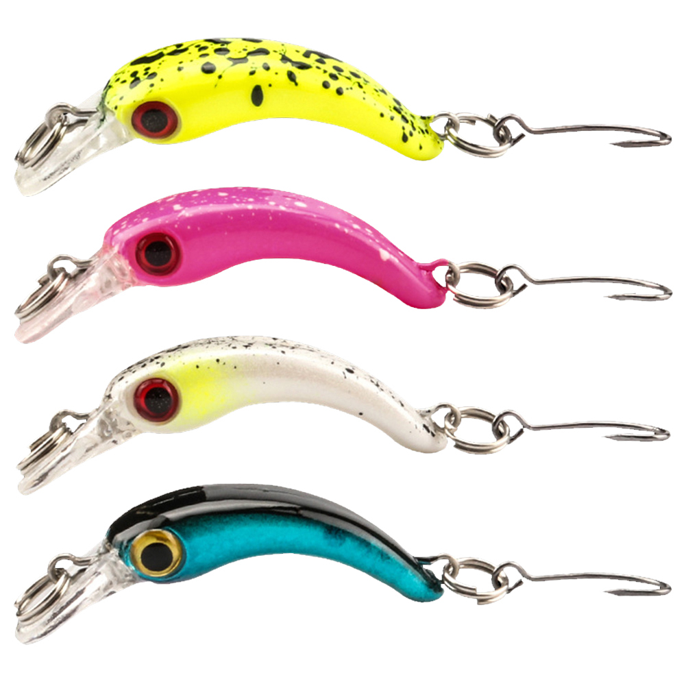 

4cm 1.5g Mini Fishing Lure Minnow Wobblers Artificial Crankbait Bass Baits, Suit, 501 Original