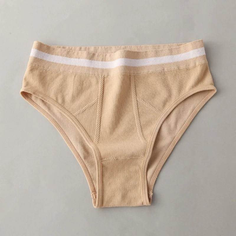 High-Rise Panties For Woman Seamless Sport Briefs Women's Underwear Female Panties Underpants Ladies Intimates New BANNIROU