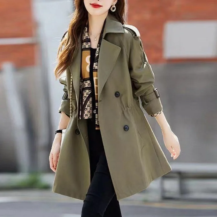 Women's Slimming Mid-Length Reversible Trench Coat