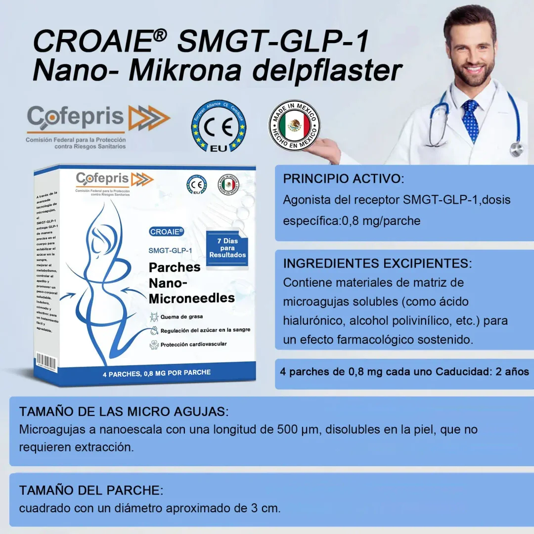 	CROAIE&reg; SMGT-GLP-1 Nano-Parche de Microagujas
