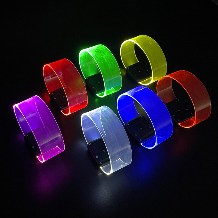 factory rfid dmx remote controlled led glow intelligent bracelets plastic bright rgb wristband for event festivals 7