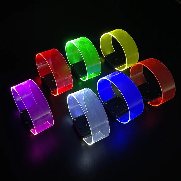 factory rfid dmx remote controlled led glow intelligent bracelets plastic bright rgb wristband for event festivals 7
