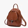 Leather retro college women's backpack