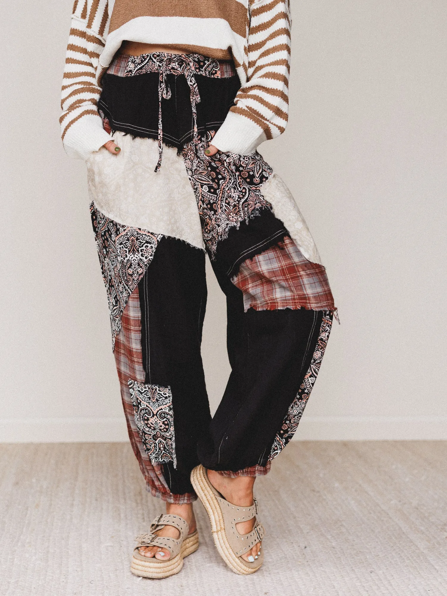 Kolton Wide Leg Pants - Black