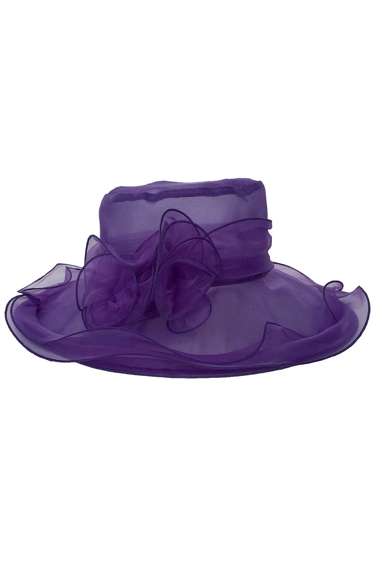 Fashion Flower Organza Round Top Fisherman Hat 2024 - Xpluswear