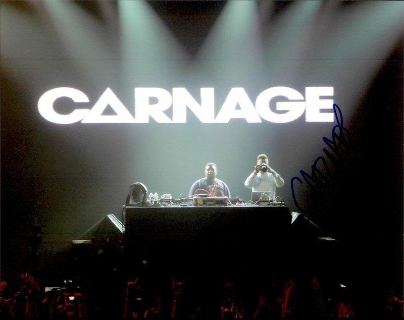 Carnage authentic signed EDM DJ 8x10 Photo Poster painting W/Cert Autographed EDC Dub step A6