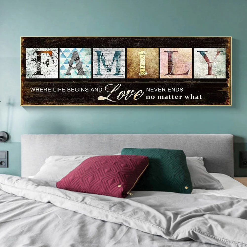 Diamond Painting - Full Square Drill - Family(80*30cm)