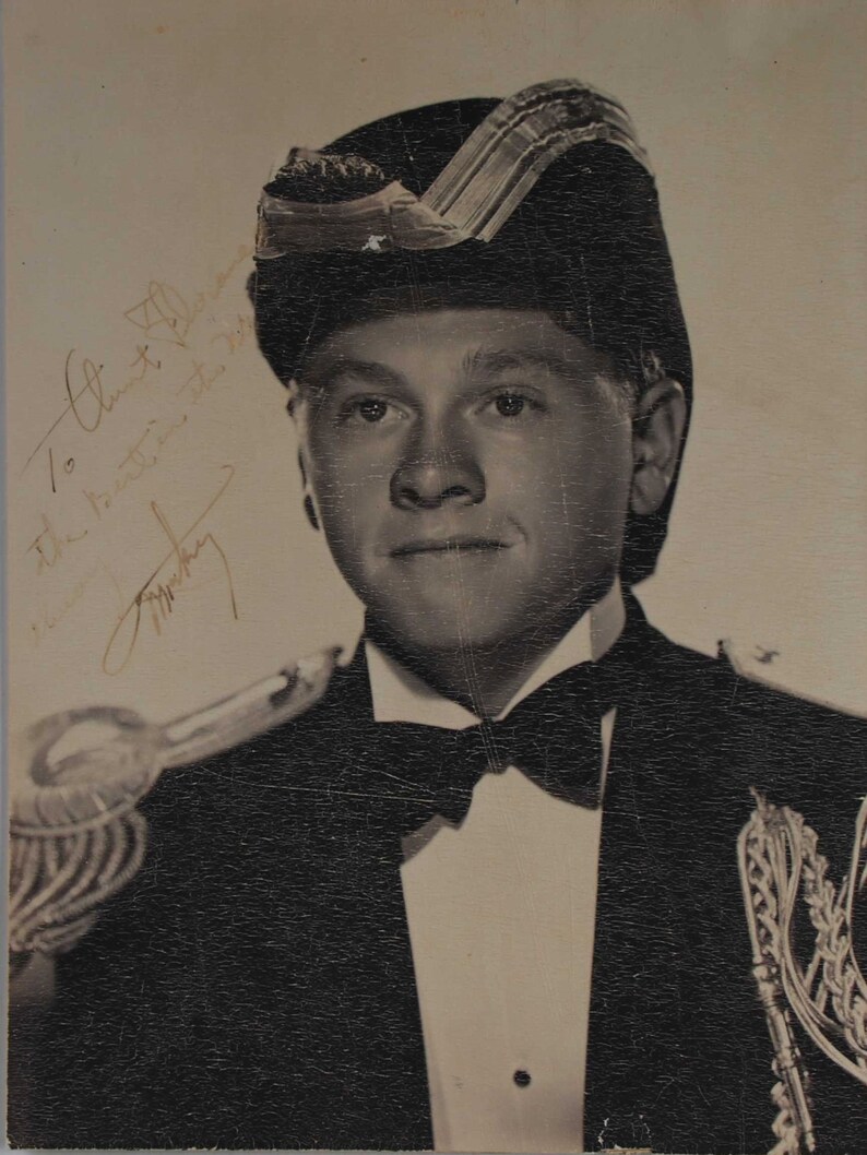 Mickey Rooney (d. 2014) Signed Autographed Vintage 7x9 Photo Poster painting - COA Matching Holograms