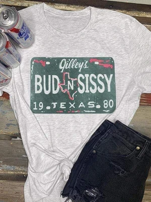 Soft Bud N Sissy License Cowboy Graphic T-shirt