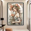 >SALE<Full Embroidery Eco-cotton Thread 11CT Print Rose Girl Cross Stitch Kit 40x60cm