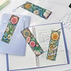 (US Local)4Pcs Special Shape Books Flowers 5D DIY Diamond Painting Bookmark Craft Kit