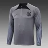 Joyfball 2024/2025 Corinthians Half-Pull Training Suit grey Football Shirt 1:1 Thai Quality