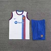 2024/2025 Barcelona pre-match training White Jersey+Shorts 1:1 Thai Quality