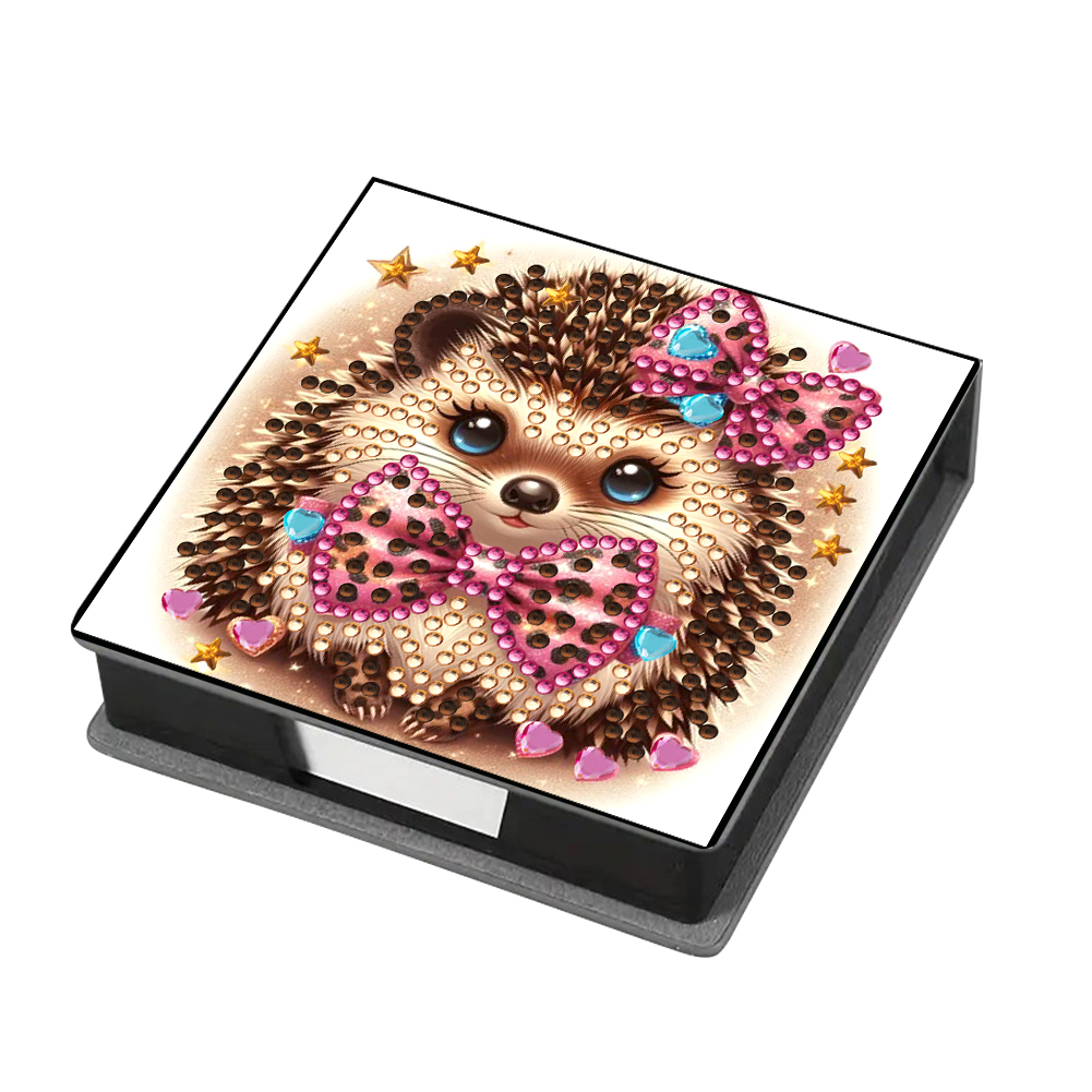 Wooden Diamond Painting Kit Note Box with 160 Sheets Diamond Art Notepad Box (V)