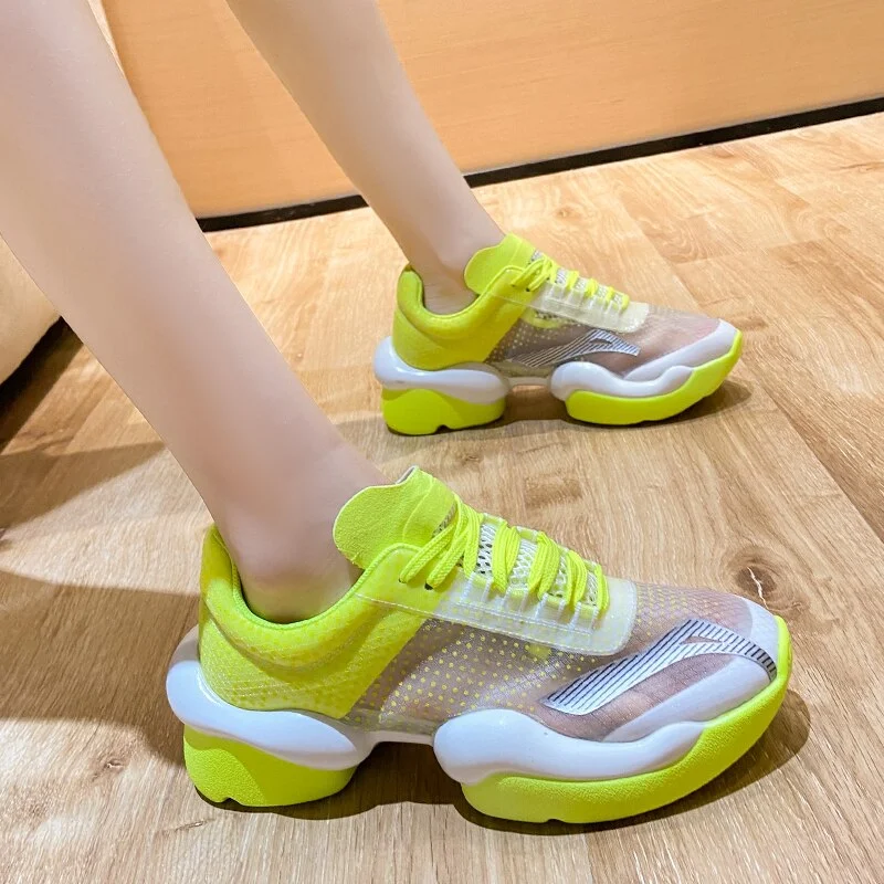 Summer Women Shoes 2021 New Design Women's Chunky Sneakers Fashion Trendy Thick Sole Sport Shoes Woman Colorful Sneakers Female