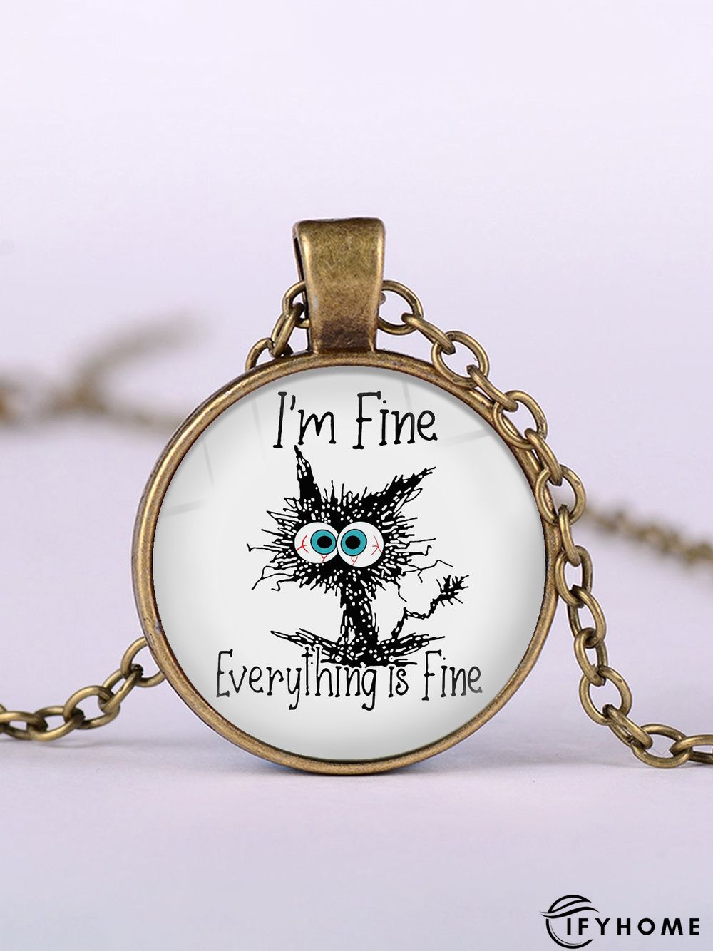 I'm Fina Graffiti Cat Time Jewel Necklace | IFYHOME