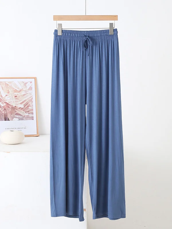 Solid Color Loose Modal Wide-Leg Casual Pants