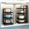 Heavy Duty Pan Organizer 4 Layer Pan Organizer Rack for Dutch Oven Cast-iron Pan