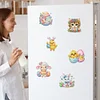 6Pcs pâques animal-bricolage autocollant aimant