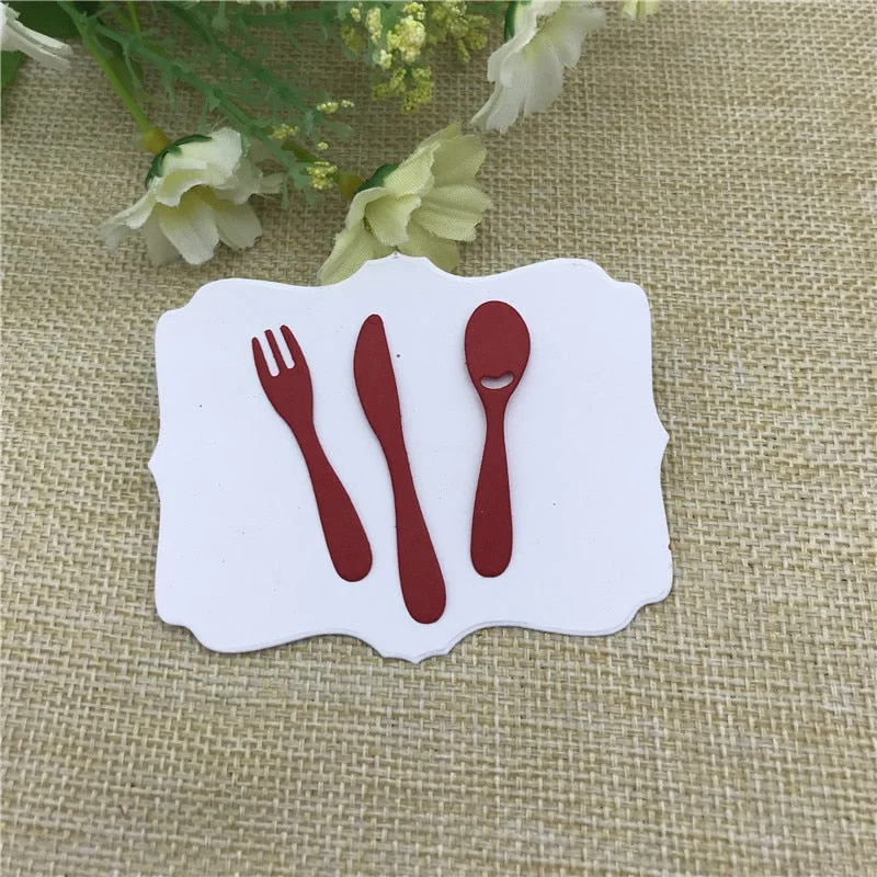 Knife and fork spoon Metal Cutting Dies for DIY Scrapbooking Album Paper Cards Decorative Crafts Embossing Die Cuts
