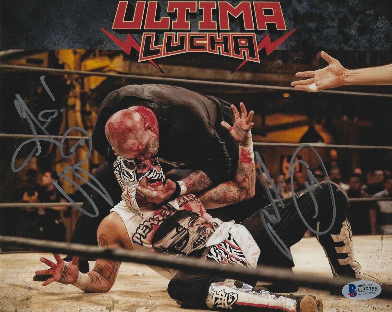 Pentagon Jr. Vampiro Signed 8x10 Photo Poster painting BAS Beckett COA Lucha Libre Underground 1