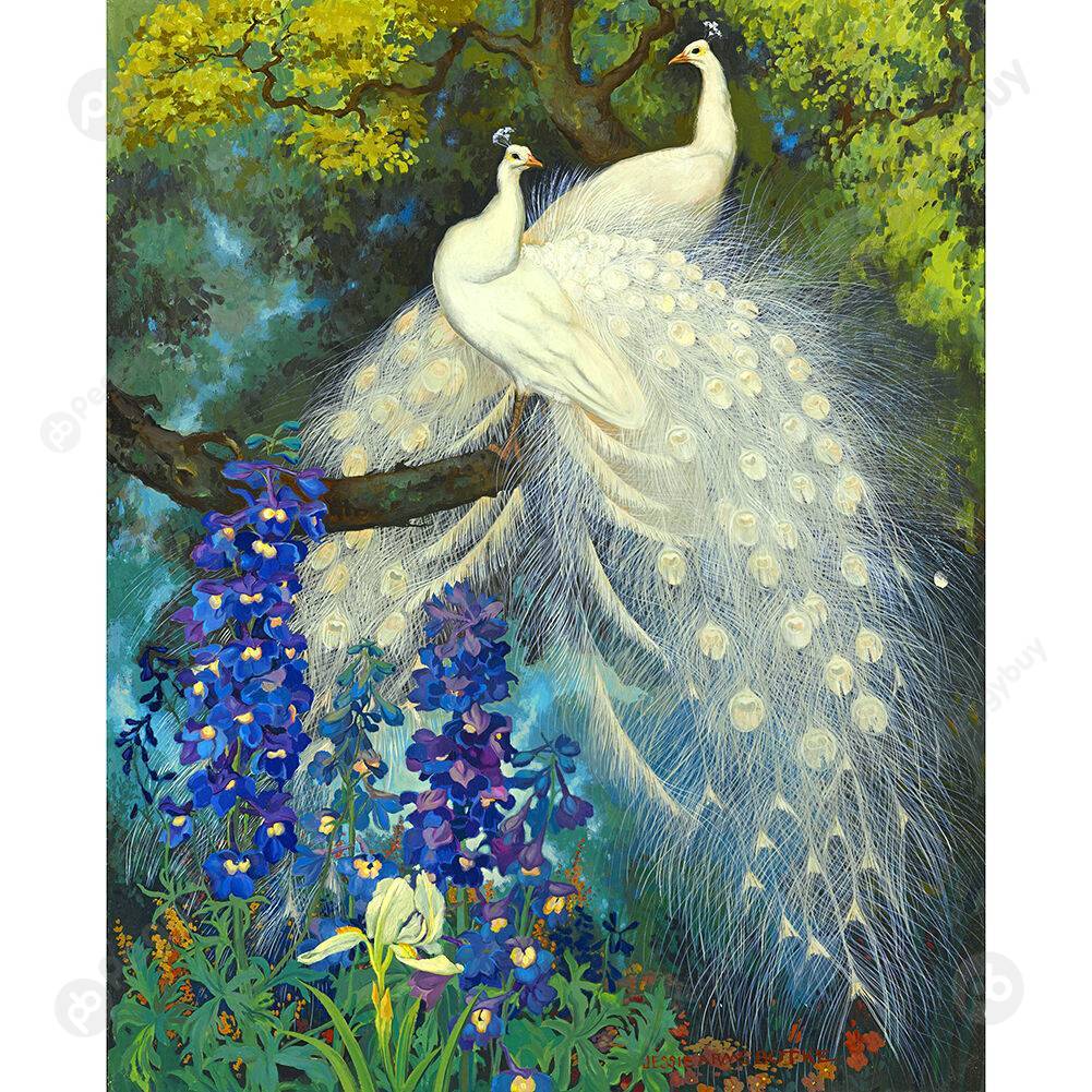 

1000pcs Jigsaw Paper Puzzles White Peafowl Educational Toys for Adults Kids, 501 Original