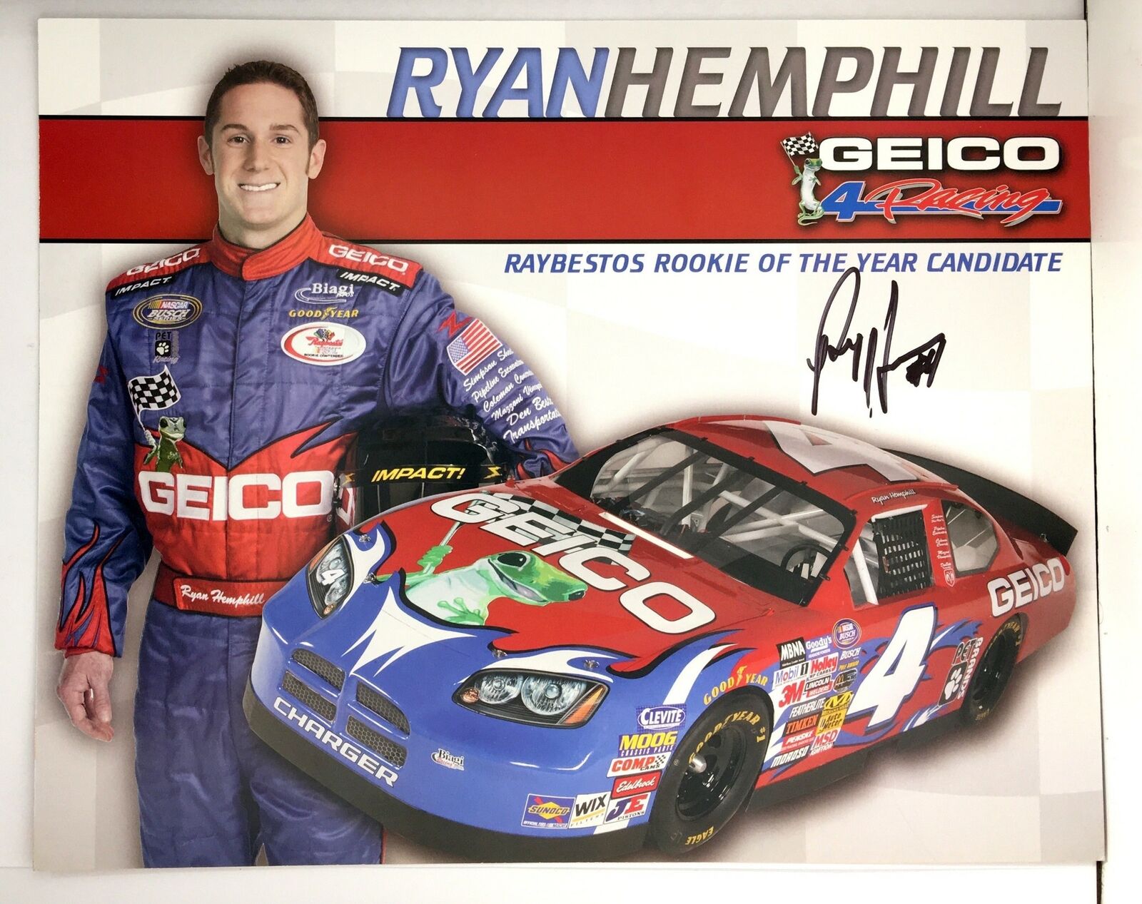 Ryan Hemphill Signed 8x10 Photo Poster painting Promo Hero Card Postcard NASCAR  SHIP Auto