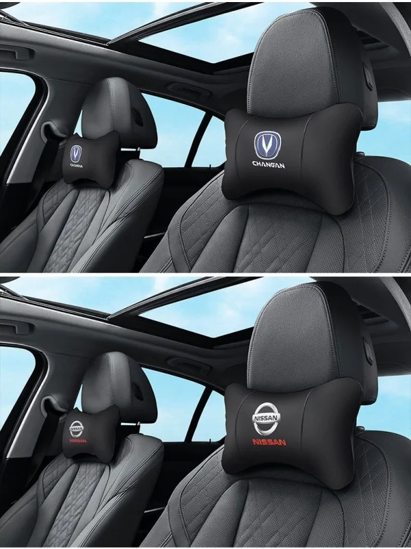 Car Genuine Leather Neck Pillow