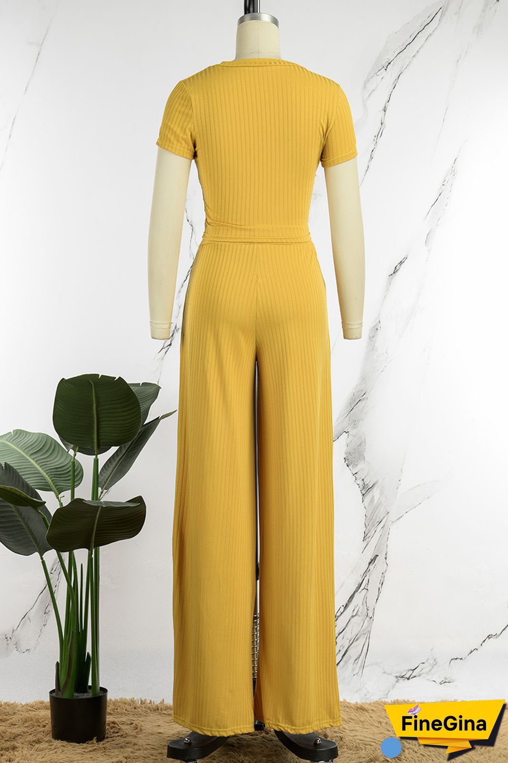 Blue Casual Solid Basic O Neck Short Sleeve Two Pieces