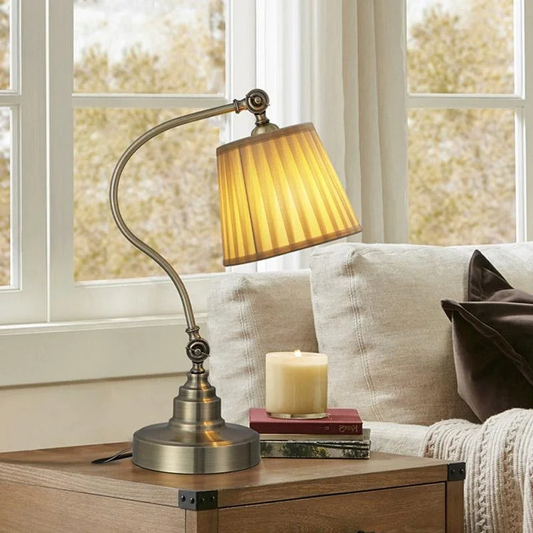 20'' Mid Century Modern Industrial Empire Shaped Bedroom Desk Lamp - Appledas