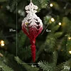 Wine Red Velvet Snow Swan Elk Christmas Hanging Decor