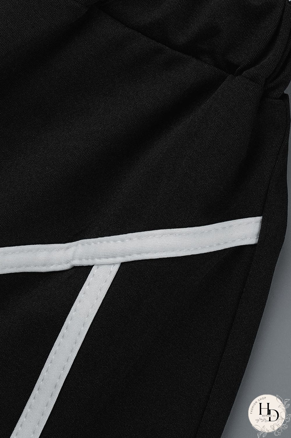 Black Casual Print Patchwork Hooded Collar Long Sleeve Two Pieces