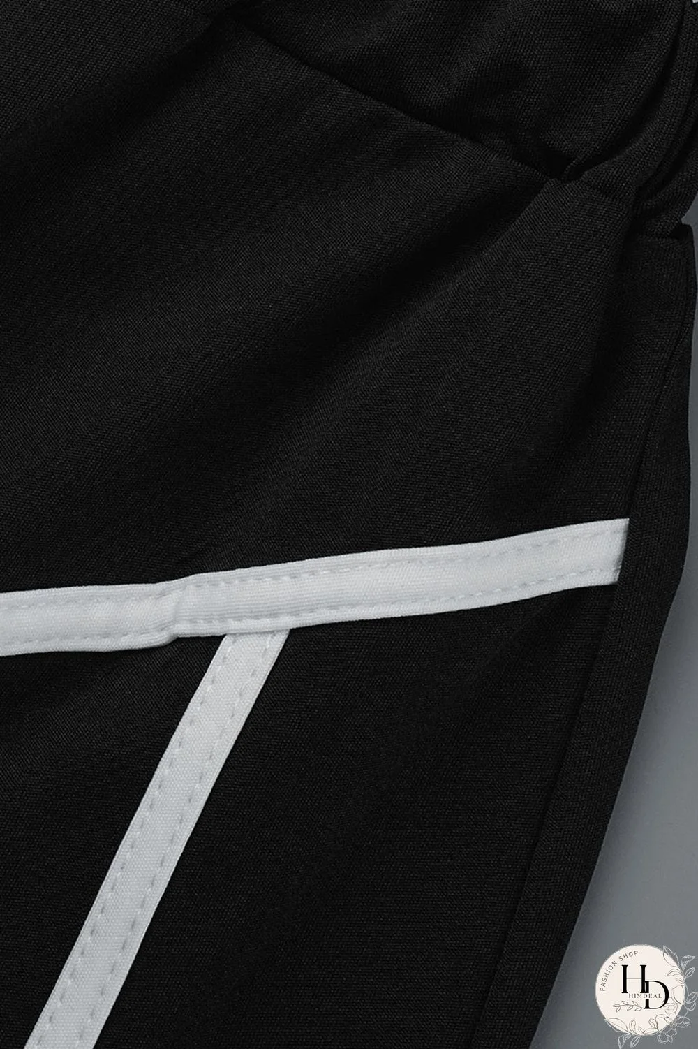 Black Casual Print Patchwork Hooded Collar Long Sleeve Two Pieces