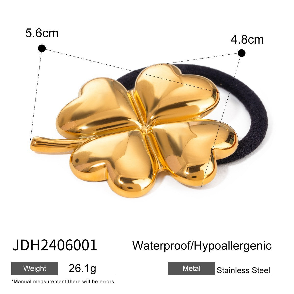 IG Style Ellipse Stainless Steel Electroplating Hair Ties