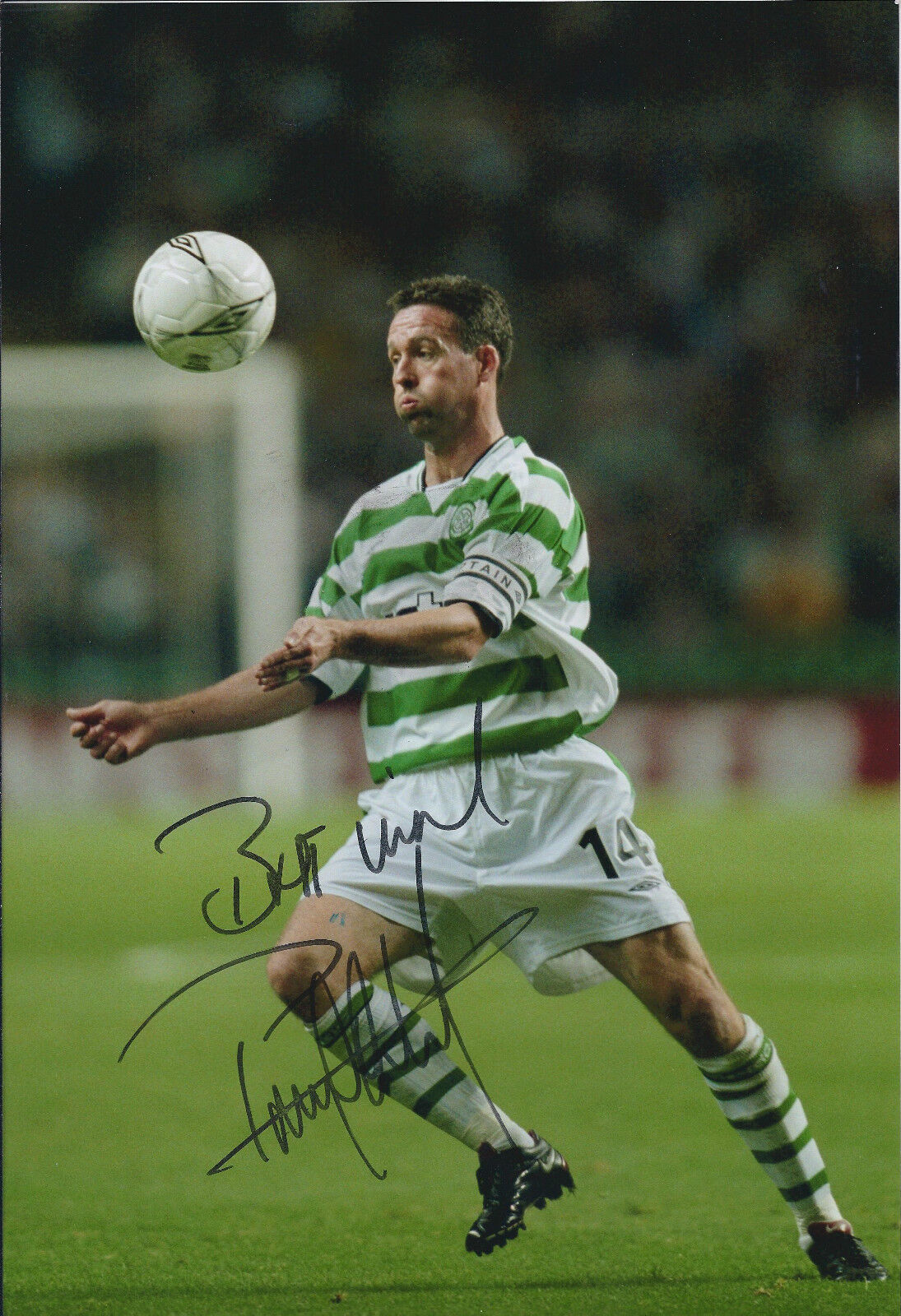 Paul LAMBERT Signed 12x8 Photo Poster painting AFTAL COA Autograph Celtic CAPTAIN AUTHENTIC