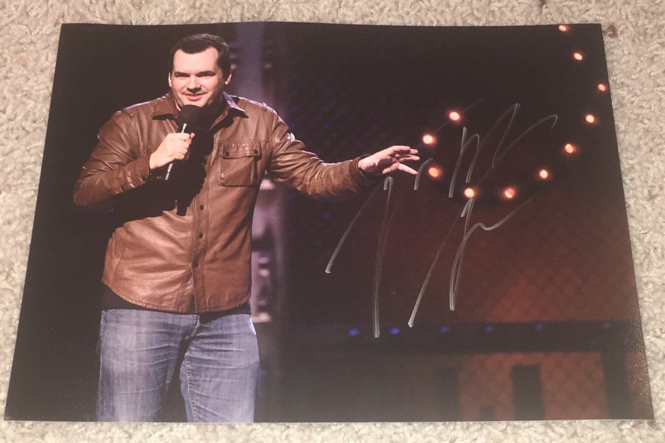 JIM JEFFERIES SHOW SIGNED AUTOGRAPH LEGIT BARE DUMB 8x10 Photo Poster painting w/EXACT PROOF