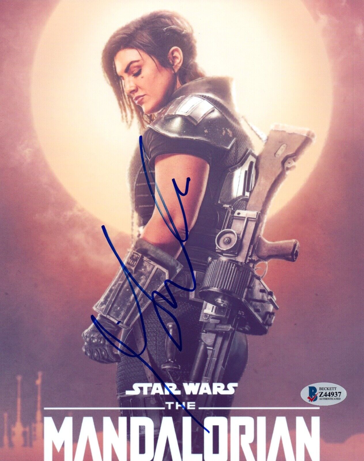 Gina Carano Signed Autograph 8x10 Photo Poster painting The Mandalorian Cara Dune Beckett COA