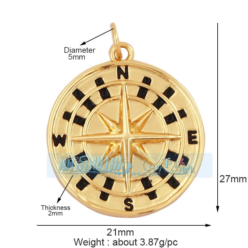 1 Piece 15 * 21mm 18 * 23mm 9*16mm Copper Zircon Sun Star Lightning Pendant Jewelry Accessories
