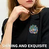 4PCS bricolage DIY en diamants paon avec boucle amovible avec boucle amovible 5d en strass DIY, broches multi-fonctions en forme de diamant en forme sp&eacute;ciale pour cadeau de mariage bricolage