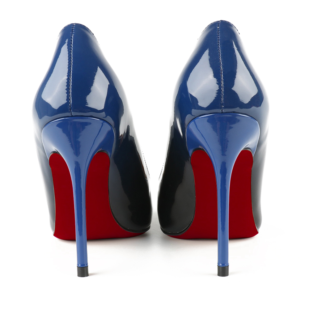 100mm Women's Red Bottom High Heels for Party Wedding Patent Pumps-MERUMOTE