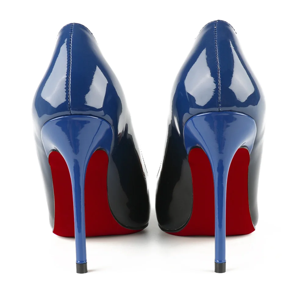 100mm Women's Red Bottom High Heels for Party Wedding Patent Pumps-MERUMOTE