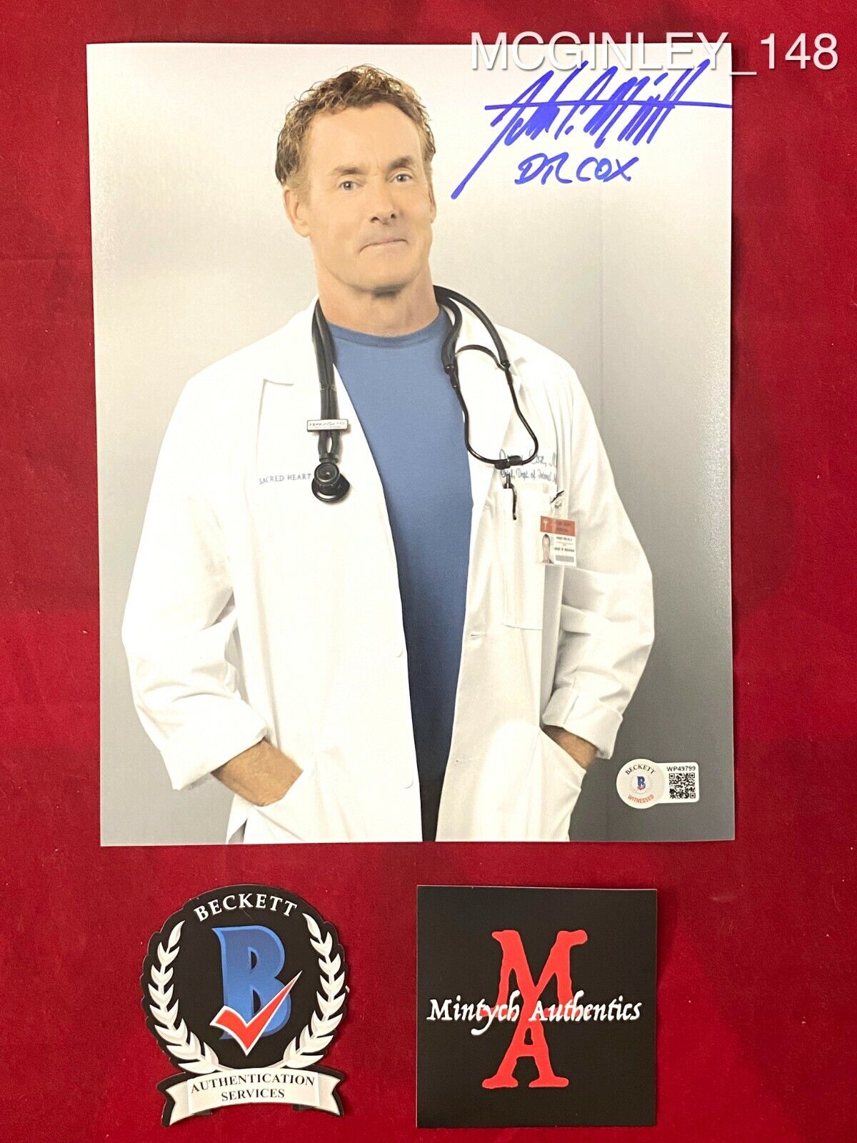 JOHN MCGINLEY AUTOGRAPHED SIGNED 8x10 Photo Poster painting! SCRUBS! DR PERRY COX BECKETT COA!