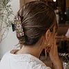 Crystal Flowers DIY Diamond Painting Claw Clips for Adults Beginners Diamond Art Western Hair Clips Anti-Slip Design for Women Long Short Hairstyle Jewelry Supplies