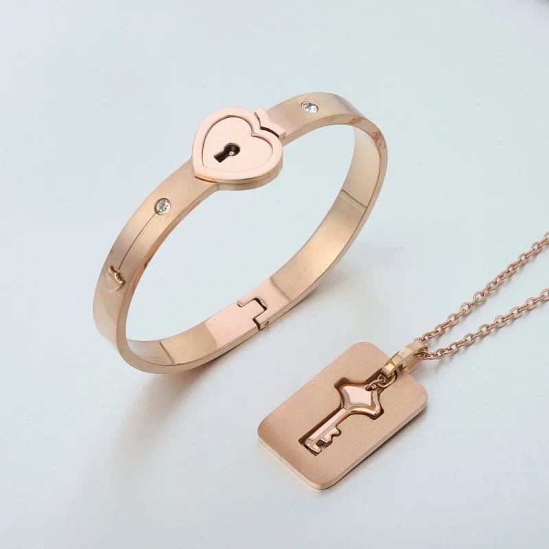 【50% OFF TODAY】Lock Bracelet Key Necklace Couples