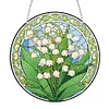 Diamond Painting Stained Glass Flower Pendant