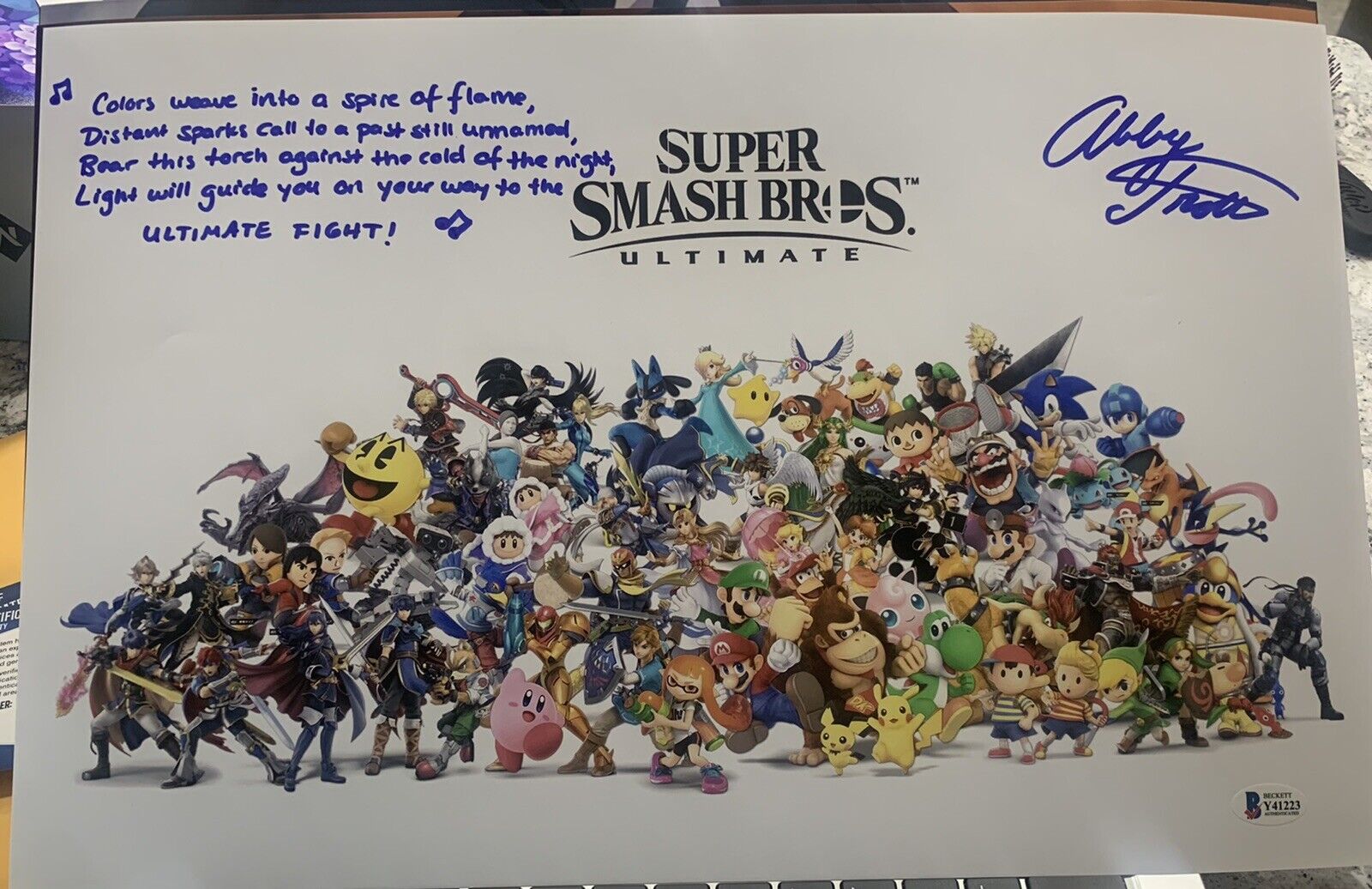 ABBY TROTT SIGNED 11X17 Photo Poster painting SUPER SMASH BROS ULTIMATE AUTOGRAPH BECKETT COA D1