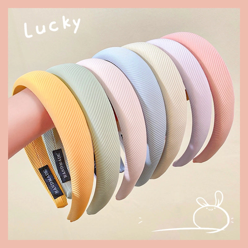 Korean Style Solid Macaroon Color Sponge Headband