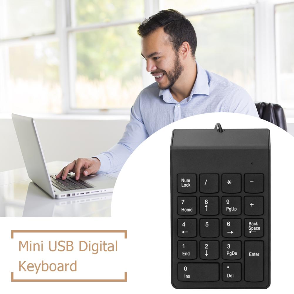 

18 Keys USB Wired Mini Digital Keyboard Number Keypad for Desktop Laptop, 501 Original