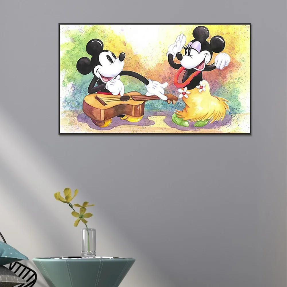 Full Round Diamond Painting 80*45cm - Singing And Dancing Mickey Mouse